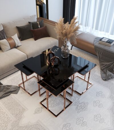 Rose Black Glass