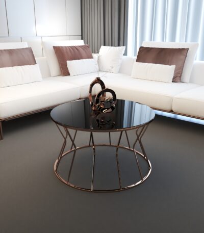 Kum Saati Rose Black Glass
