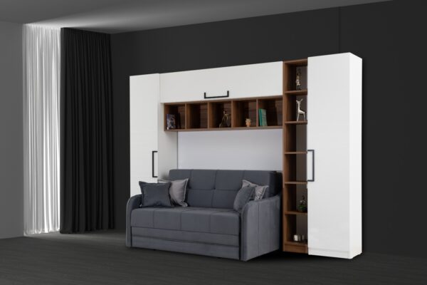 Ancadrament Dormitor GENIUS G2, pentru Pat 160x200 cm, Design Modern, PAL Melaminat 18 mm, Mobilă Dormitor, Mobila Mega