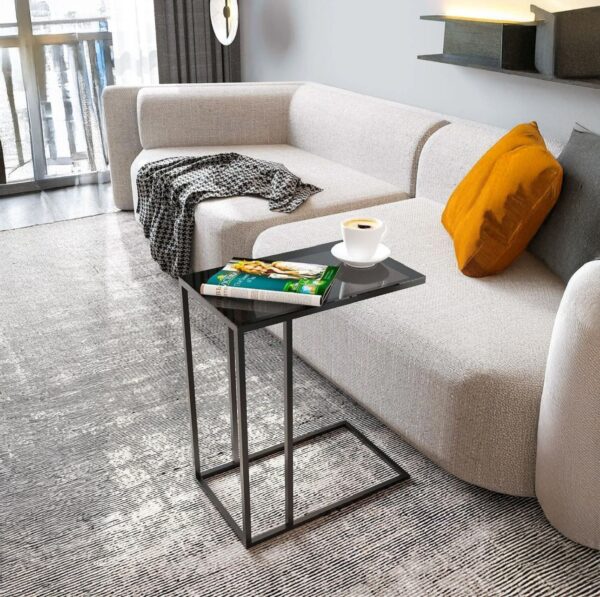 Măsuță Cafea ASYA, Design Modern, Cadru Metalic, 48x39x60 cm, Mobilier Living, Mobila Mega